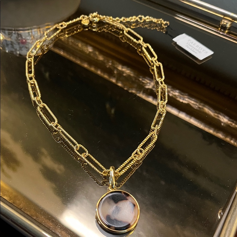 Talbots blonde tortoise pendant necklace - Picture 4 of 8